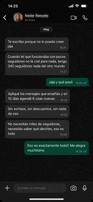 Testimonio de WhatsApp 3